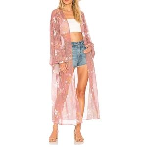 TULAROSA Prima Kimono | Mauve Floral